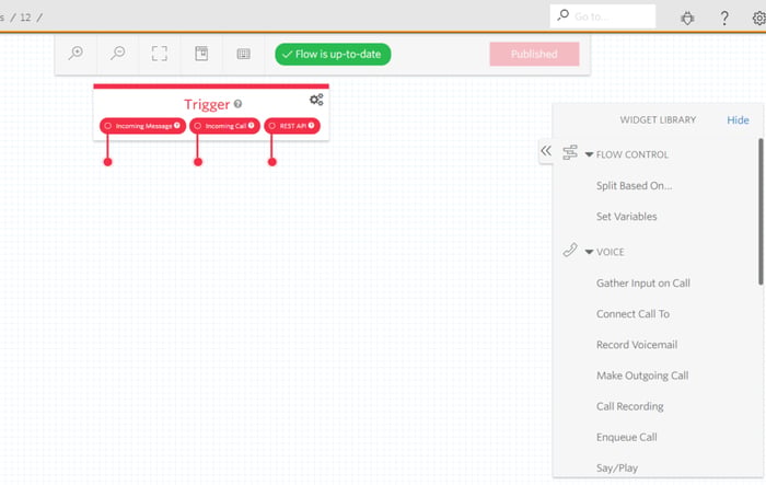 twilioのstudioでフローを作成