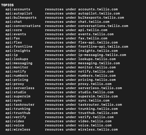 twilio-api-command